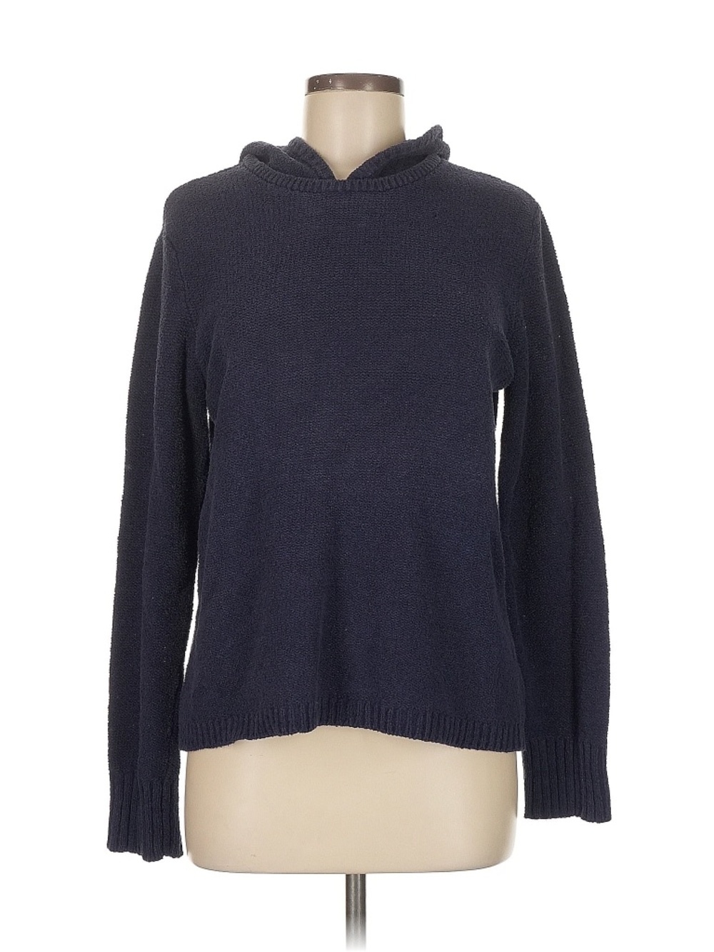 J Crew Pull Over Hooded Sweater Navy size medium